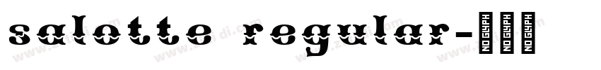 salotte regular字体转换